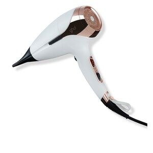 GHD White and Rose Gold Hair Dryer with AeroPrecis Technology